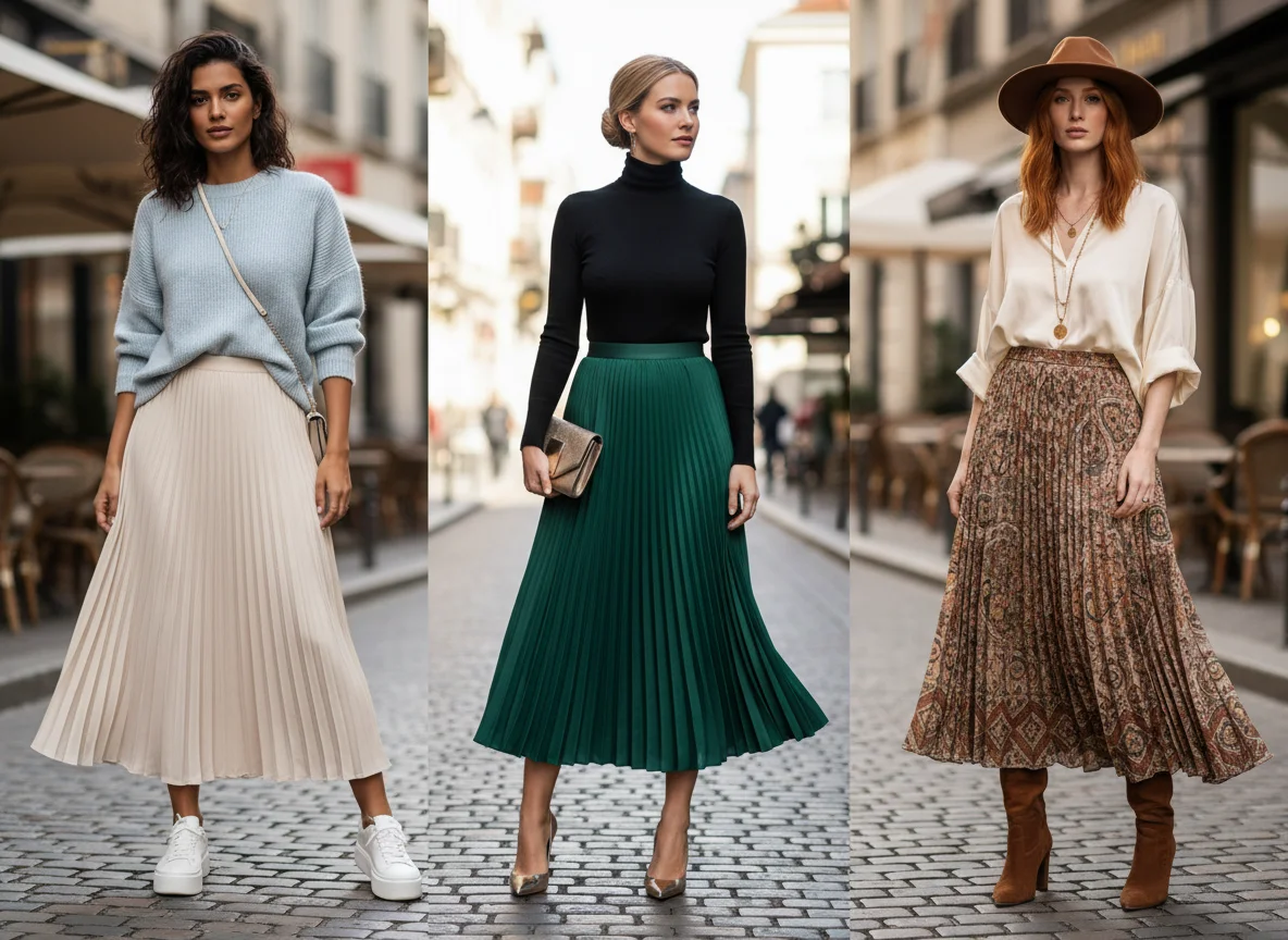 Quelles chaussures porter avec une jupe longue plissée ? Nos idées de tenues - Image 1