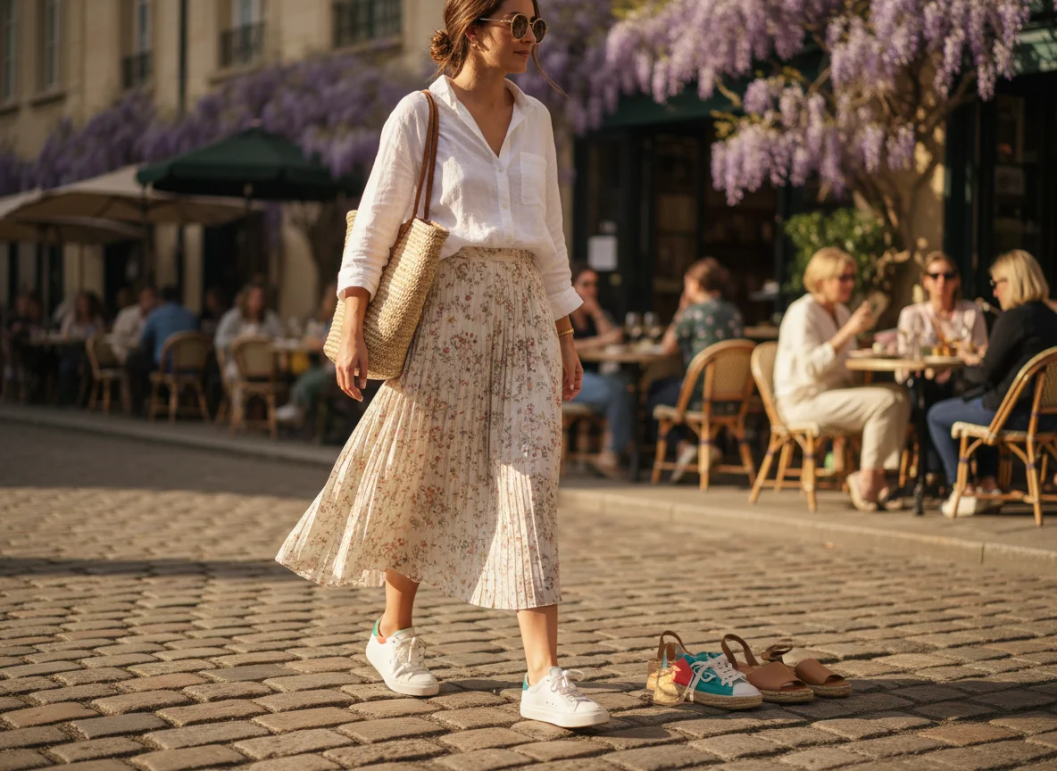 Quelles chaussures porter avec une jupe longue plissée ? Nos idées de tenues - Image 2