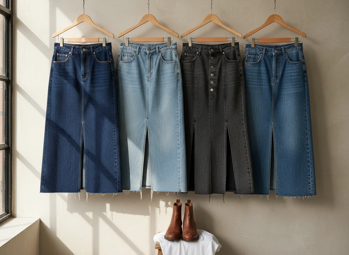 Comment porter une jupe en jean longue avec style ? - Image 2