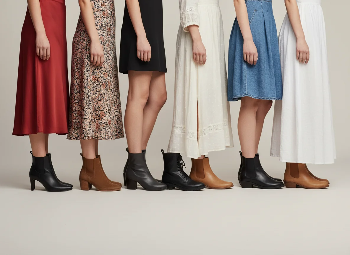 Comment porter des bottines avec une robe sans couper la jambe ? - Image 3