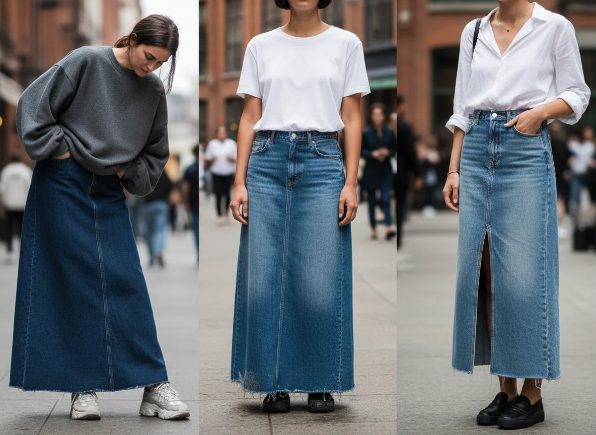 Comment porter une jupe longue en jean ? Le retour de la tendance denim - Image 8