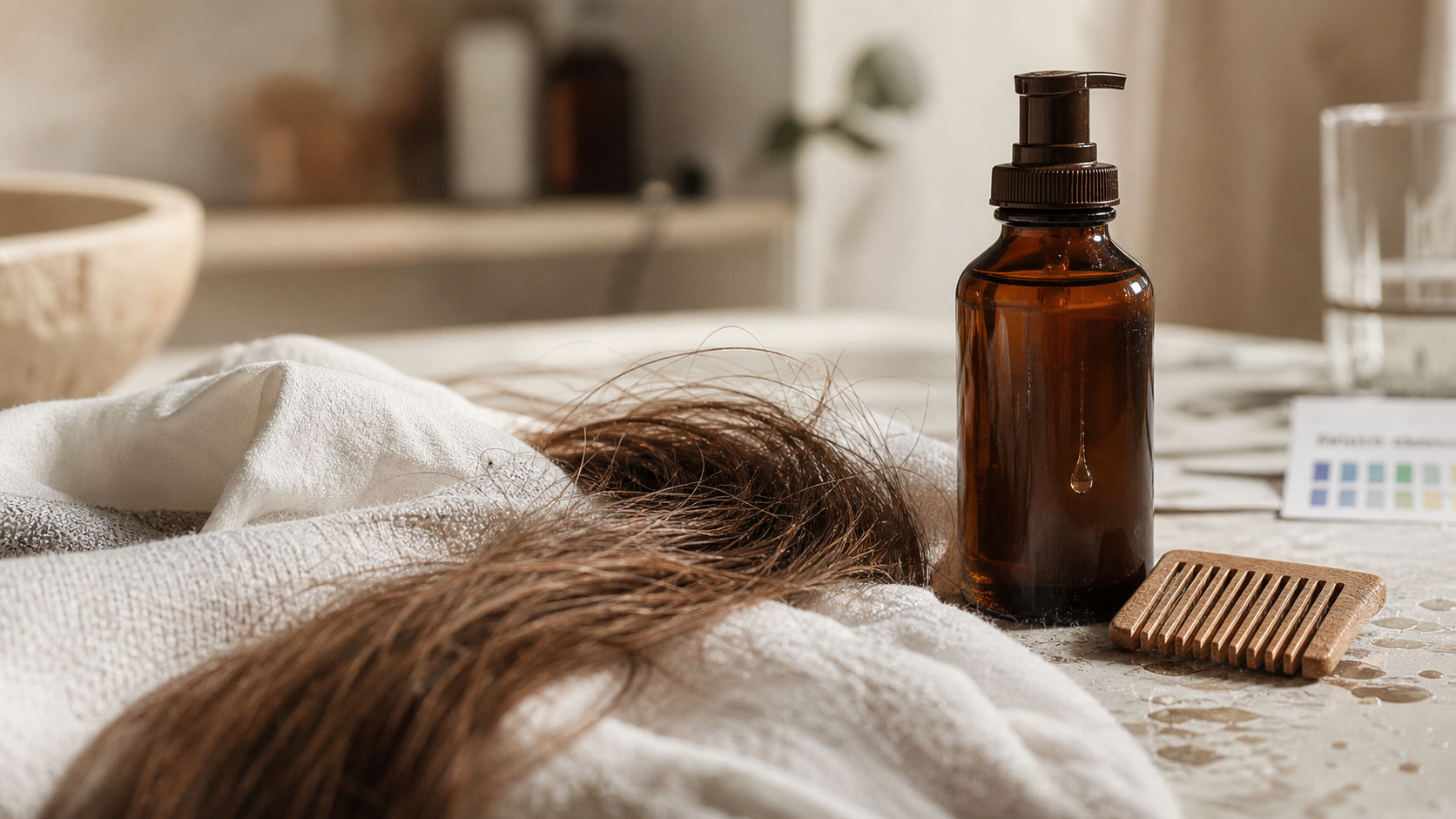 Cheveux reches, calcaire et cuticules soulevées