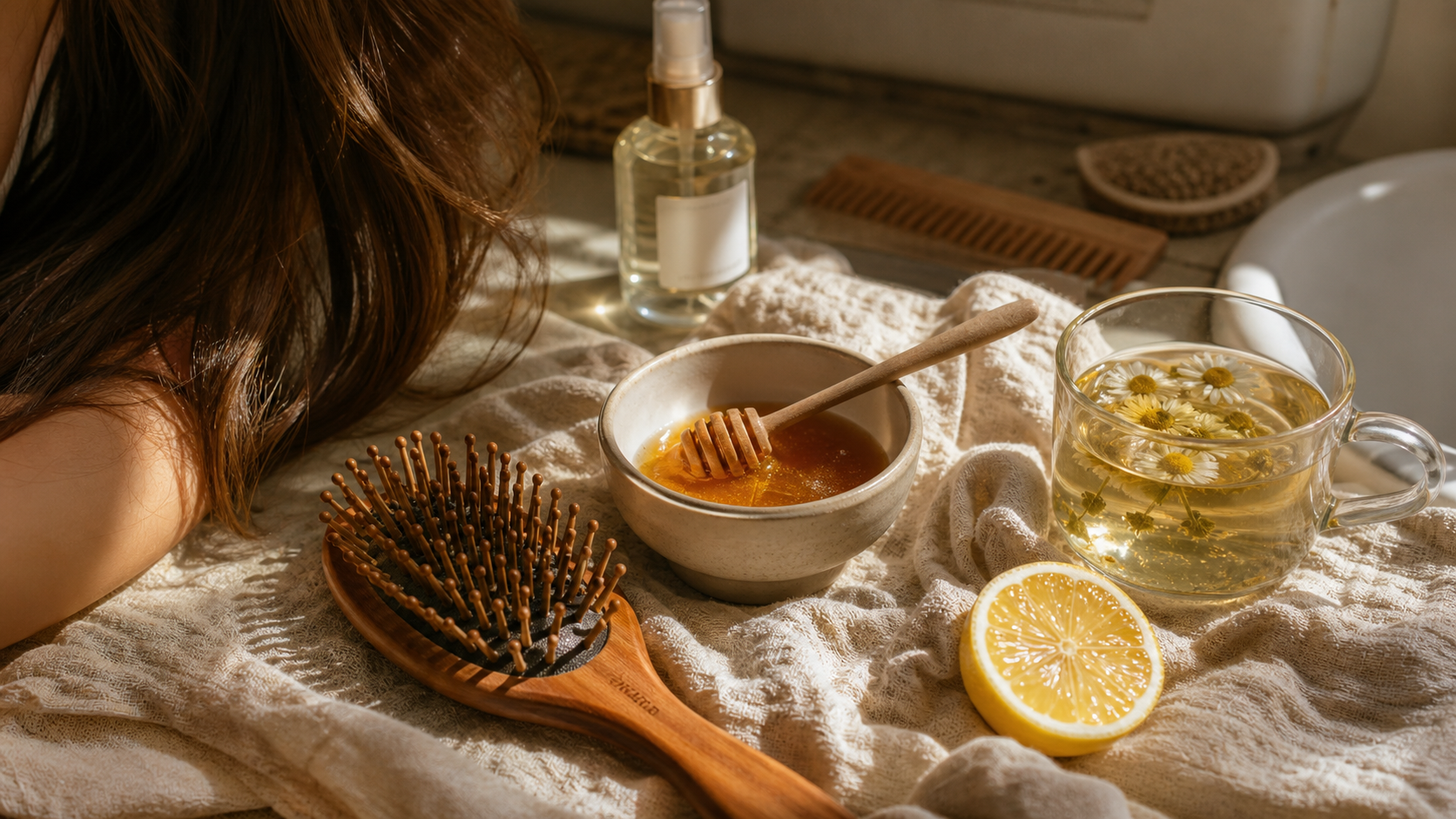 Éclaircir ses cheveux naturellement avec miel, camomille et citron