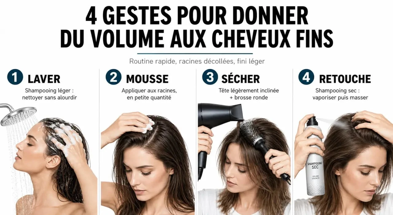 Volume cheveux fins : routine en quatre étapes pour décoller les racines et donner du corps