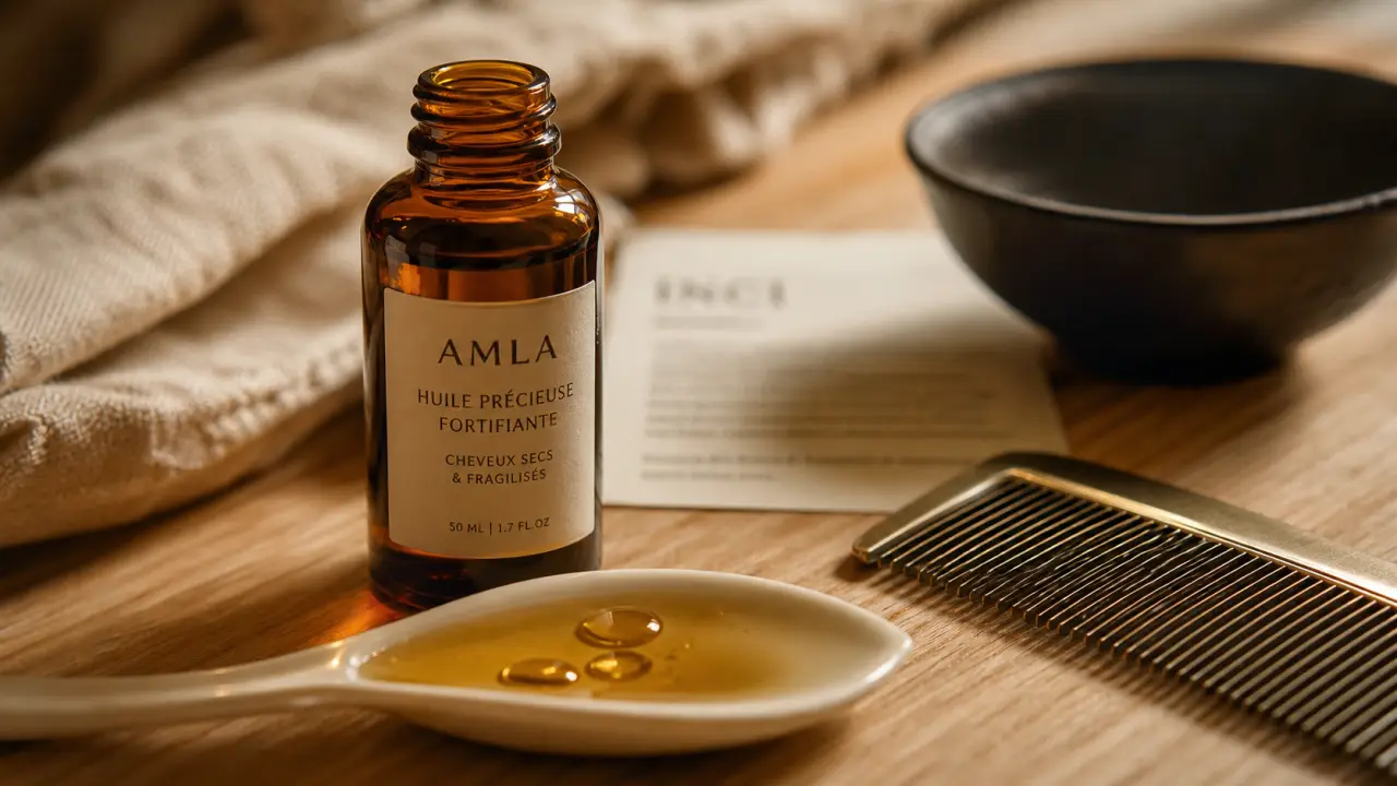 Huile amla sur cheveux : temps de pose adapté