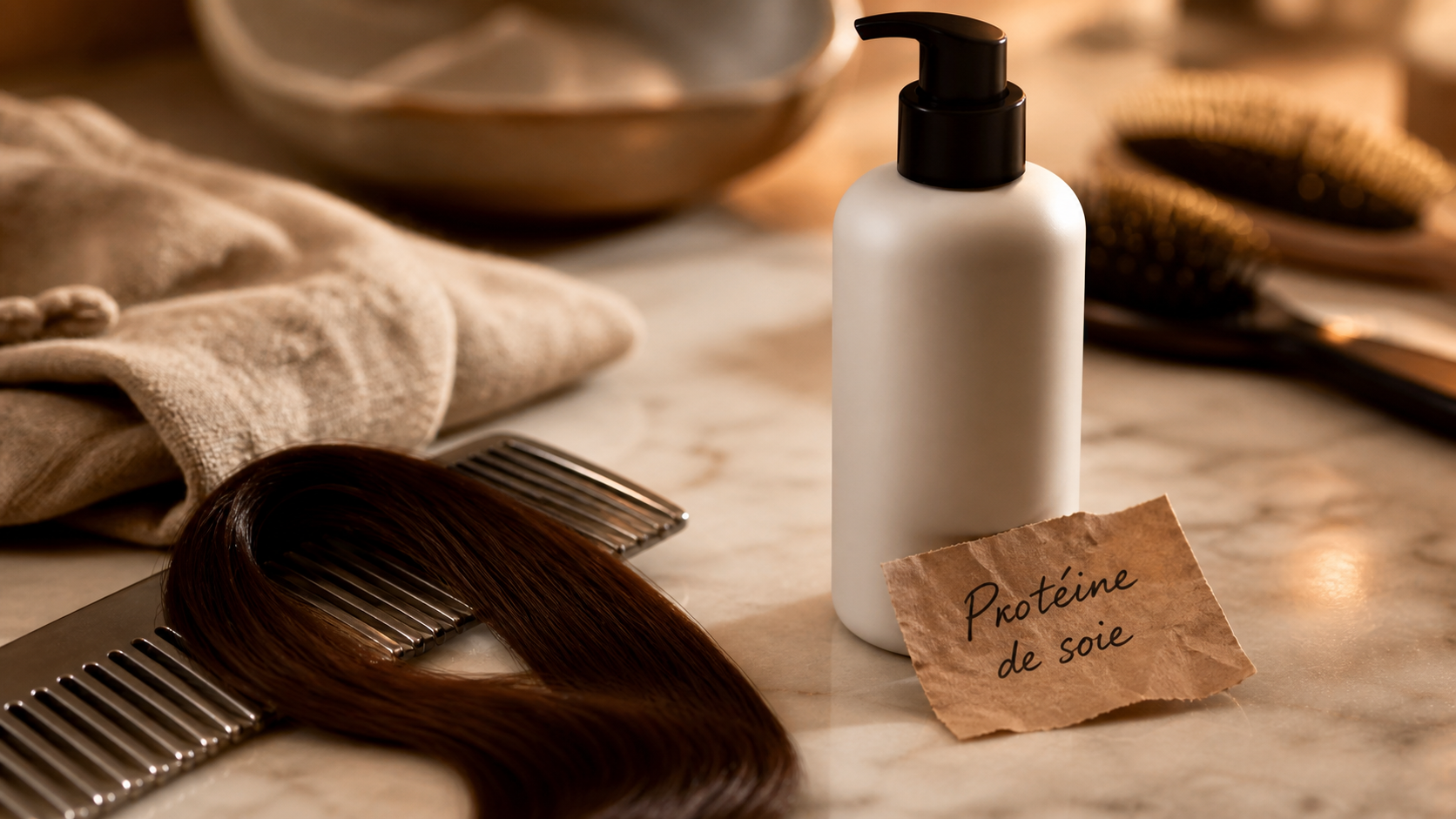 Lissage proteine de soie : cheveux brillants et soyeux