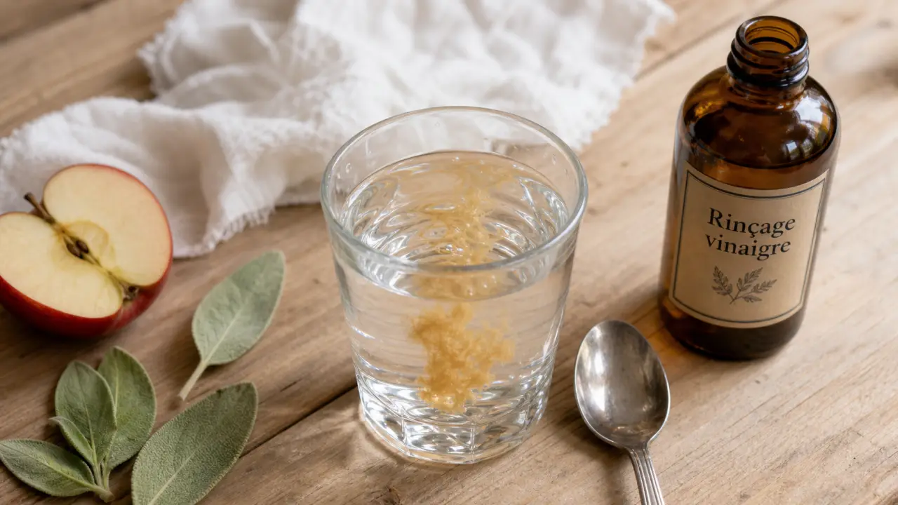 Vinaigre de cidre et cheveux : rinçage dilué pour brillance