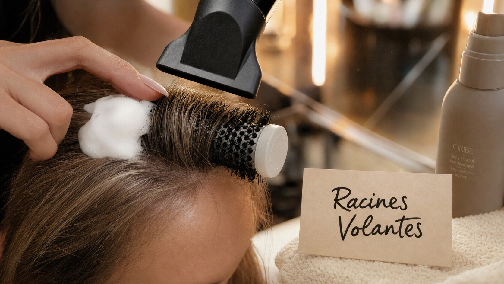 Volume cheveux fins : racines décollées, soins légers