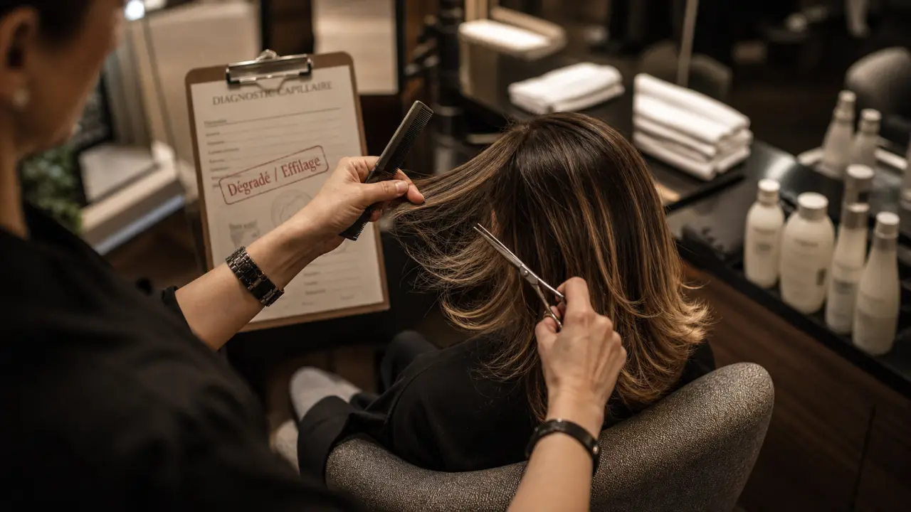 Coupe éffilée et dégradée en salon de coiffure, volume ou légèreté