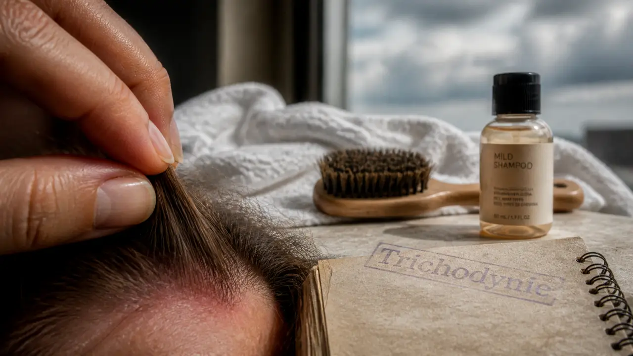 Douleur cuire chevelu : cuir chevelu irrité, brosse et shampoing doux