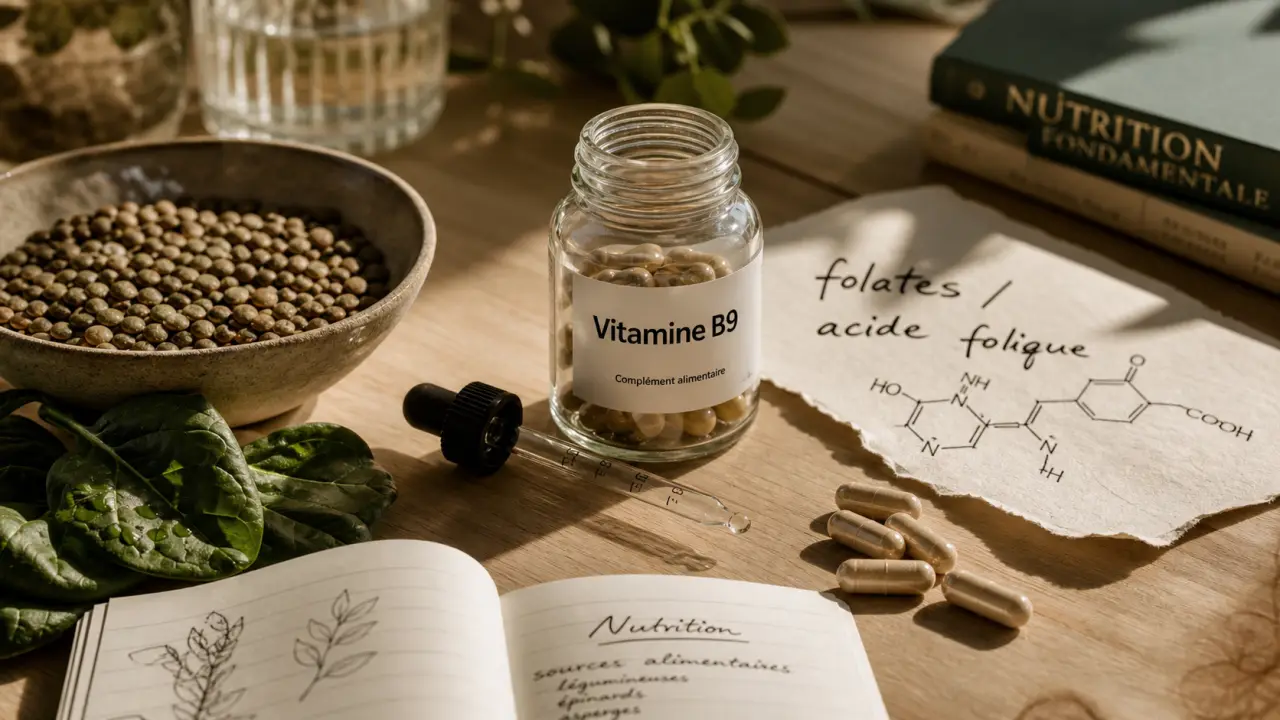 Vitamine B9 cheveux : carence et chute diffuse