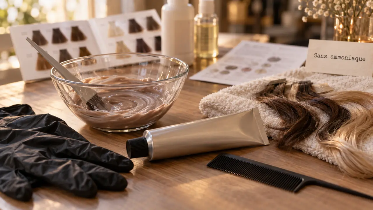 Couleur cheveux sans ammoniaque : kit de coloration sans odeur